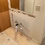 Removed old vanity
