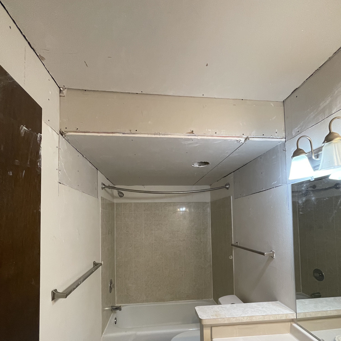Ceiling bathroom restoration