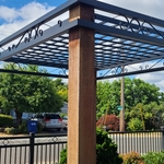 Metal roof pergola