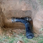 Sewer main clean out installation