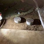 2-way sewer main clean out in driveway