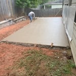 New concrete patio.