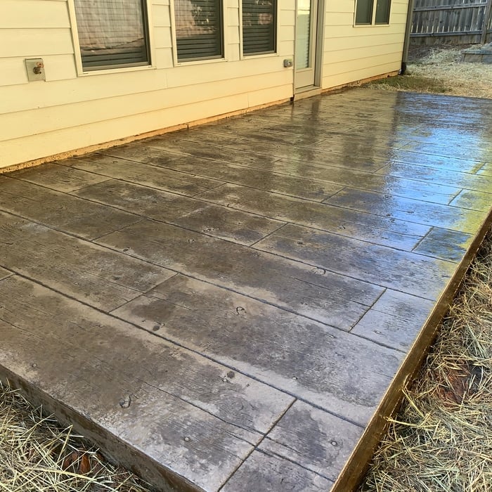 Stamped patio.