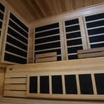 Upper/Lower Benches with Skirts in cedar