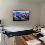 75" TV in Family Room