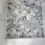 Mosaic shower floor