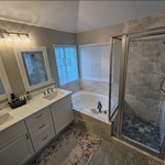 Full view of the newly remodeled bathroom