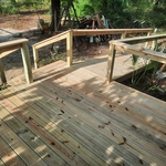 entrance deck with ramp and steps