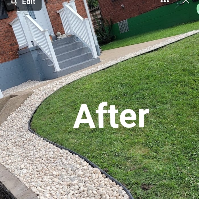 retaining wall and layed rocks