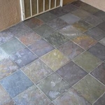 multicolored slate on porch