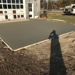Just after the broom finish