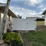 Vinyl fence installation