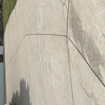 Pressure washing driveway