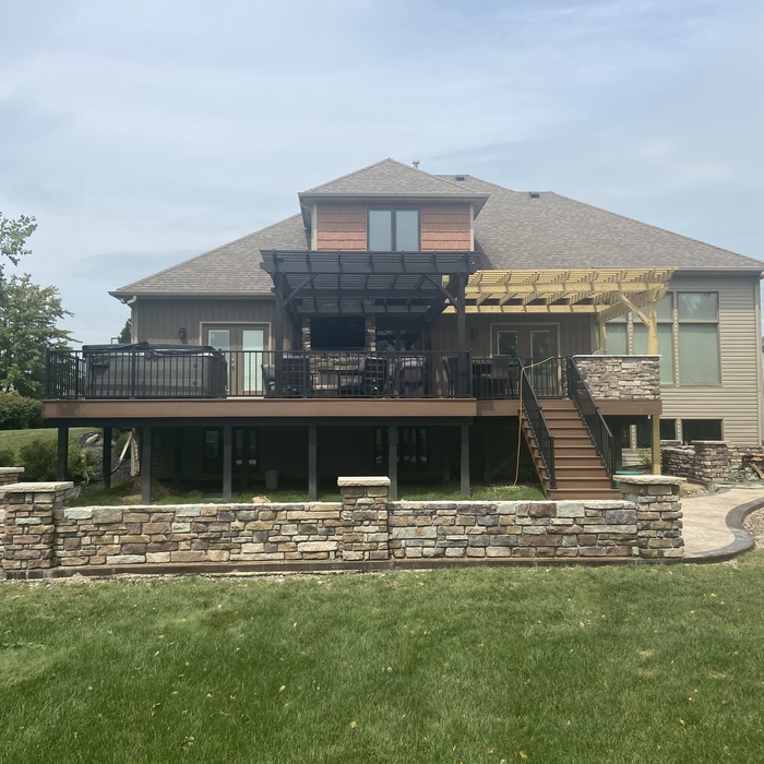 Deck and stamp patio install