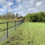 Black chainlink fence