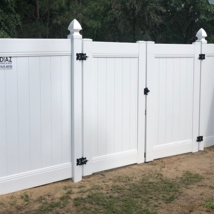 6 foot white privacy vinyl