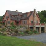 Transitional Home Exterior - Deck Gray Multiple Roof Lines