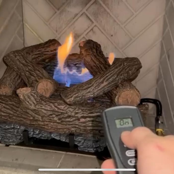 Ventless Dual Fuel Gas Log Set - 18 in. Stacked Re