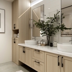 Modern Bathroom - White & Beige