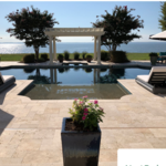 Pool patio and planting