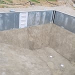 Pool with floor and walls