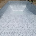 pool with liner before being filled