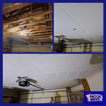 Entire garage ceiling insulated and drywalled