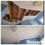 Damaged ceiling repair