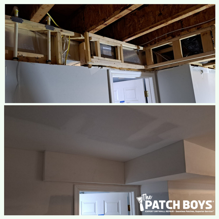 Kitchen remodel drywall repair