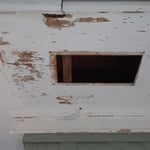 Exposed wood is never good