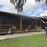 Soft washing roof