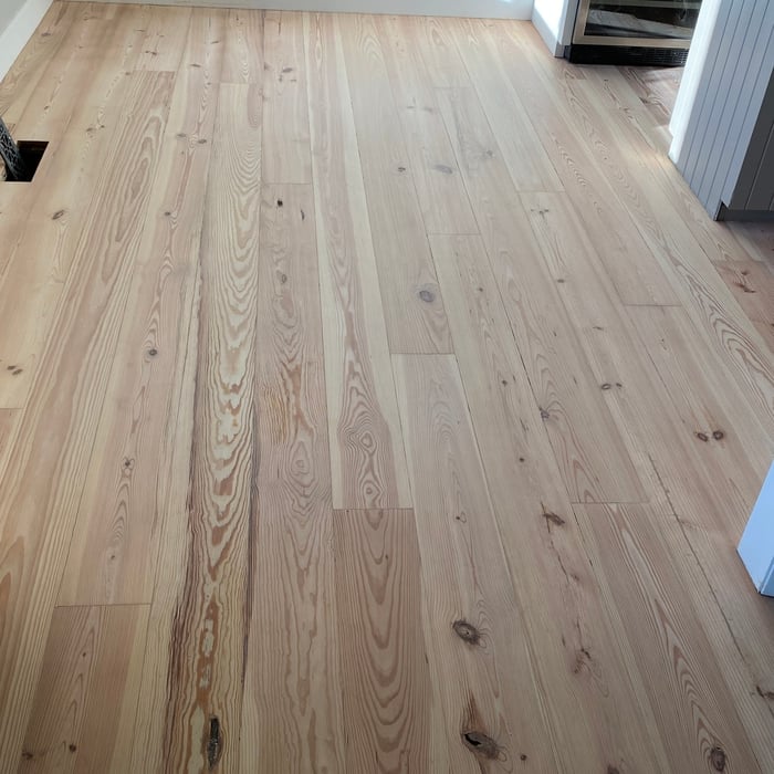 Sanded pine with 100 grit