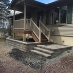 Block Retaining Wall w/ Steps & Landing Masonr