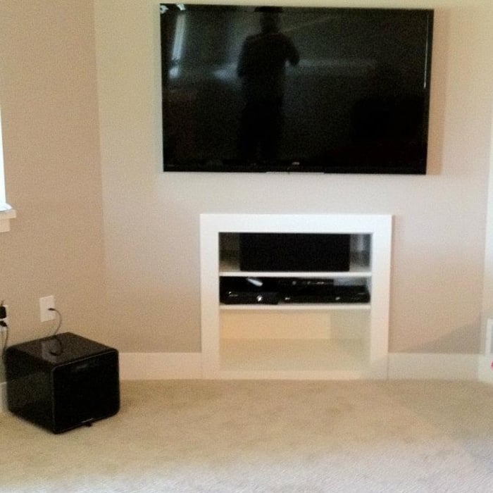 TV Mount activity cent wired in.