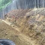 Removal of old retaining wall
