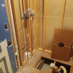renovation from shower valve and drain