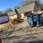 Hauled in dirt for grading with