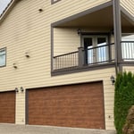 Flush Woodgrain Garage Door