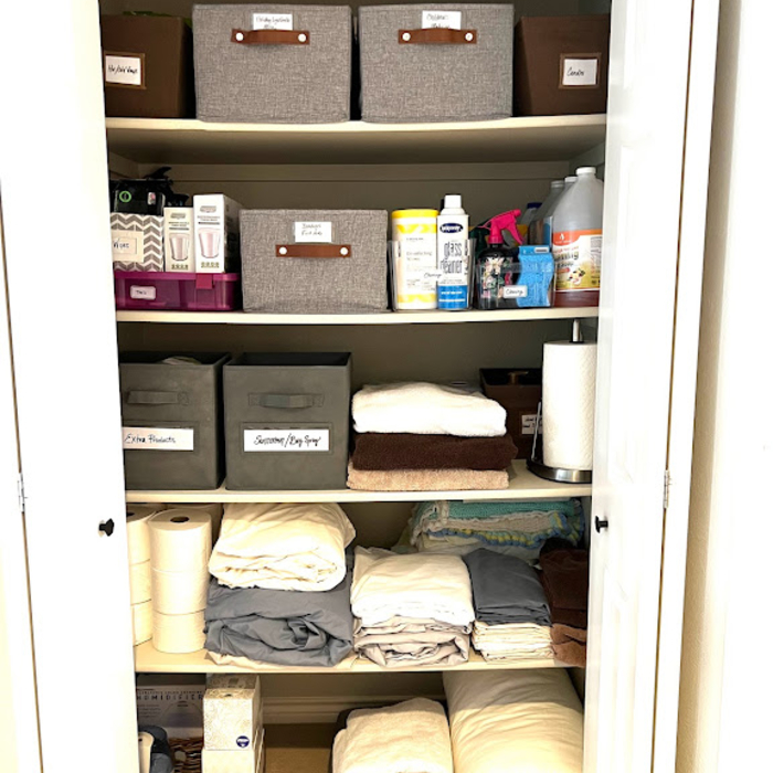 Linen Closet Organization
