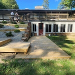 New lower deck with floating stair case and more