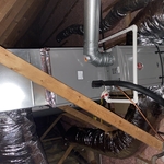 Indoor furnace and evaporator cooling coils
