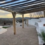 Ramada, hammock and firepit area