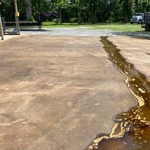 Concrete before cleaning