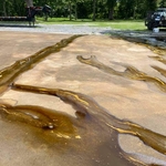 Concrete before cleaning