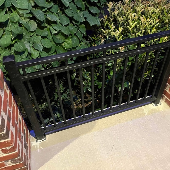Outdoor metal railings