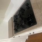 Kitchen stove area completed