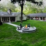 patio / fire pit/ sidewalk