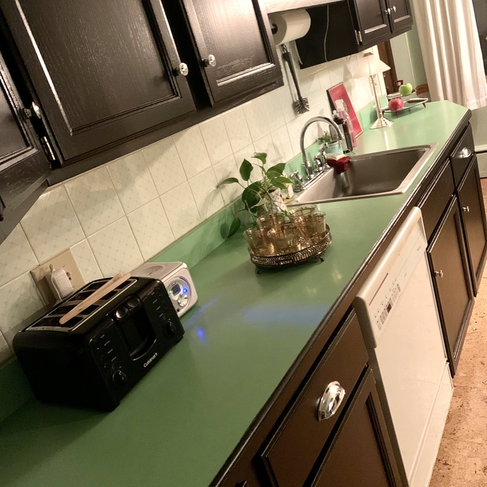 Cabinet Painting from wood to black shellac