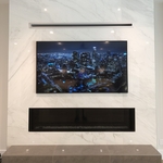 65" Frame TV on marble