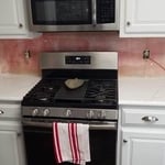 Backsplash in progress